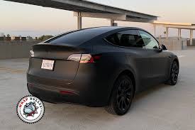 Tesla Model Y 3m Deep Matte Black Car Wrap Wrap Bullys Matte Black Cars Black Car Tesla