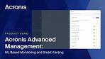 Acronis ML-Based Monitoring & Smart Alerting Demo for MSPs