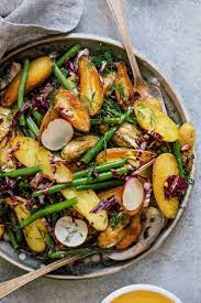 Potato Salad With Saffron Aioli Vitamix Giveaway Recipe Vegetarian Potato Recipes Food Vegetarian Recipes