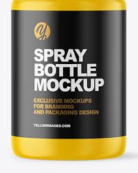 Matte Spray Bottle Mockup In Bottle Mockups On Yellow Images Object Mockups