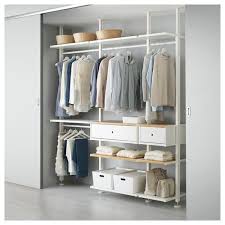 Elvarli 2 Section Shelving Unit White Shop Here Ikea Closet Organizing Systems Bedroom Storage Closet Designs
