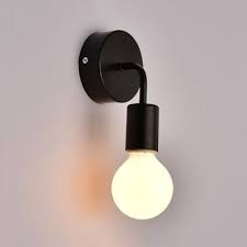 How to make a wall lamp / sconce. Open Bulb Led Sconce Lighting Modernism Metal 1 Light Wall Light Fixture In Black Wall Lights Modern Wall Lamp Wall Lamp
