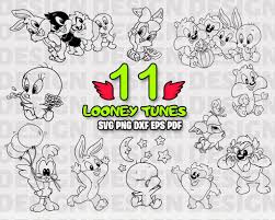 Looney Tunes Svg Cartoon Svg Baby Characters Animals Vector Files Eps Dxf Svg Png Pdf Vinyl Design Files For Crafters Instant Download Baby Looney Tunes Looney Tunes Looney