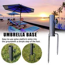 Click to add item backyard creations® 10' x 13' offset patio umbrella to your list. Easy Setup Heavy Duty For Park Patio Umbrella Base Ground Beach Adjustable Outdoor Portable Parasol 35cm Pole Holder Insert B2k9 Shade Accessories Aliexpress