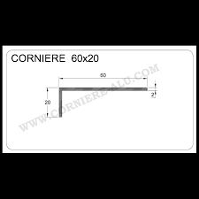 Cornières pvc gris anthracite 100x100mm. Corniere Aluminium 60x20