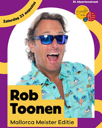 🎤 𝐑𝐎𝐁 𝐓𝐎𝐎𝐍𝐄𝐍! 🍺🎶 Maak je agenda vrij op 23 augustus en waan je  voor één avond in Mallorca, want niemand minder dan Rob Toonen komt er een  mega dik feestje van