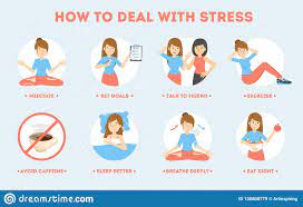 How To Deal With Stress Guide. Depression Reduce Stock Vector -  Illustration Of Management, Laugh: 130808779