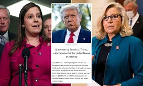 Elise stefanik their conference chair, days after ousting rep. Trump Backs Elise Stefanik To Replace Warmongering Fool Liz Cheney As Gop Chair Daily Mail Online
