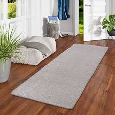 Teppich läufer und brücken im wunschmaß. Luxus Velours Teppich Laufer Laguna Soft Grau