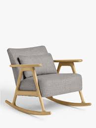 John Lewis Partners Hendricks Rocking Chair Light Wood Frame Stanton French Grey In 2020 Rocking Chair French Grey Chair