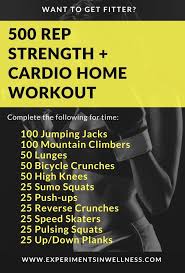 In Home Cardio Workout Strength Experiments In Wellness