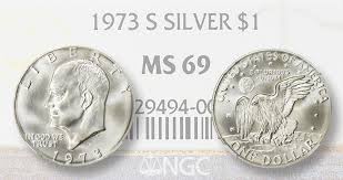 Looking for a place to find coin values or current coin prices? Uncirculated 1973 S Eisenhower Dollar Is One Of Two In Its Grade