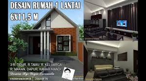 Maybe you would like to learn more about one of these? Desain Rumah 6x11 5 Rumah Sederhana 3 Kamar Tidur Youtube