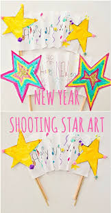 New Year Shooting Star Banner Kids Art New Year S Eve Crafts Art For Kids Kids New Years Eve