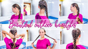Despite the common misconception about short hair, you can actually rock updos! 6 Easy And Beautiful Hairstyles For Outdoors Hiking Exercising For Long Medium Hair Youtube