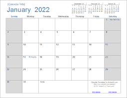 Here you will find latest yearly calendar template of 2022. 2022 Calendar Templates And Images