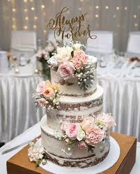 12 seriously stunning floral cake toppers. Pastel Rustic Wedding Cake With Gold Cake Topper Blush Wedding Flowers Weddingcake Cakes Nak Gold Cake Topper Wedding Wedding Cake Rustic Gold Cake Topper