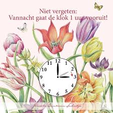 Klok uur vooruit 2020 by marco verch under creative commons 2.0. Niet Vergeten De Klok Gaat 1 Uur Vooruit Janneke Brinkman Salentijn