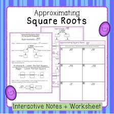 Estimating Square Roots Notes And Practice Pdf And Google Slides Versions Estimating Square Roots Math Interactive Notebook Interactive Notes