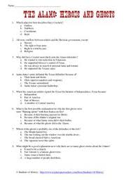 The Alamo Heroes And Ghosts Reading Worksheet Reading Worksheets Alamo Ghost