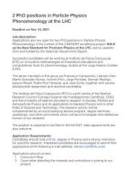 2 PhD positions in Particle Physics Phenomenology at the LHC