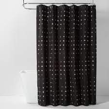 Shopping for shower curtain rods? Moon Microfiber Shower Curtain Gray Black Room Essentials Target