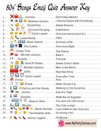 For decades, the united states and the soviet union engaged in a fierce competition for superiority in space. Free Printable 80s Songs Emoji Quiz