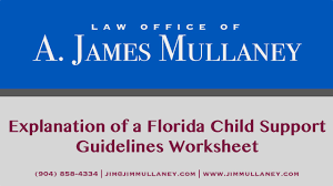 In order to calculate the amount you may owe, you. Explanation Of A Florida Child Support Guidelines Worksheet Law Office Of A James Mullaney