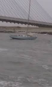 sailboat anchored in the indian river inlet rescued by coast