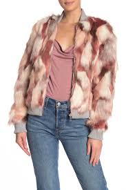 Calico Faux Fur Bomber Jacket