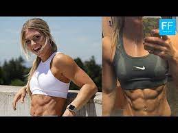 圧倒的な腹筋が綺麗すぎる超絶美女のトレーニング風景 claire p thomasさん 筋トレ女子 sports bra fitness bra