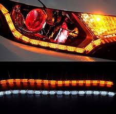 China Car Led Strip Lights Bright Flexible Car Led White Amber Daytime Running Light Turn Signal Light China Led Strip Light Led Strip Tube