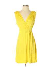 Details About Ann Taylor Loft Women Yellow Casual Dress Xs Petite