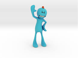 Pin By Stephen Gallant On Mr Meeseeks 3d Model Fan Art Shapeways Rick And Morty