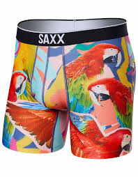 Saxx Underwear Volt Breath Mesh Bb Parrot Isle Multi Boxers : Snowleader