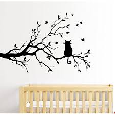 See more ideas about wall decals, vinyl wall decals, vinyl wall. Black Tree Branches With A Cat Wall Decal Diy Vinyl Wall Sticke Window Sticker Living Room Home Decor Walmart Com Walmart Com