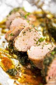 It's no fuss transfer the tenderloins from the pan to a cutting board, cover with aluminum foil and let rest for while the pork is resting, pour the roasting pan juices into the skillet and boil everything on high heat. The Best Baked Pork Tenderloin Savory Nothings
