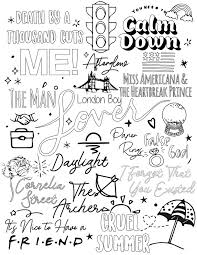 Click on the coloring page to open in a new window and print. Swiftielizzz Tumblr Blog Tumgir