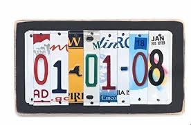 Comes with a sawtooth hanger on the back. Amazon Com Wedding Anniversary Date Gift Ideas Wedding Anniversary Gifts Wedding Anniversary Gift Ideas Wedding Anniversary Gift For Her Wedding Anniversary Gift For Him Anniversary License Plate Art Handmade