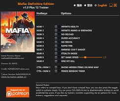 Definitive edition is available now for playstation 4, xbox one, and pc via steam and the epic games store. Mafia Definitive Edition Trainer Fling Trainer Pc Game Cheats And Mods
