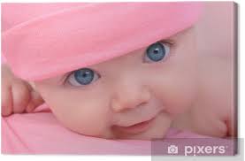 Discover premium photo prints in large formats. Pink Little Baby Girl With Big Eyes Canvas Print Pixers We Live To Change