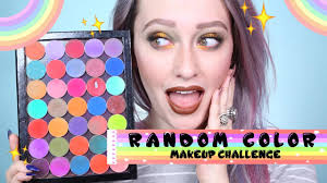 choosing random colors makeup challenge