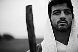 Pregnant Mary And Joseph Standing Back To Back In A Field