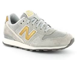 Womens 996 leather pack : Newbalance 996 Femme Gris Or