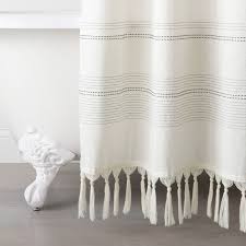 Decorate the bathroom with fringe shower curtain. Hearth Hand Bath Hearth Hand Nwot Stripe Fringe Shower Curtain Poshmark