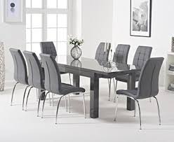 When decorating a room or a space, one of the first accessories homeowners think of is a mirror. Atlanta Dark Grey Gloss 160 220cm Extending Dining Table With Calgary Chairs
