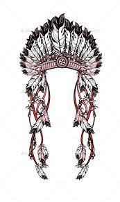Feather Headdress Indians Headdress Tattoo Indian Headdress Tattoo Tribal Tattoos Native American