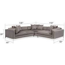 Living Room Furniture Moda 3 Piece Sectional With Left Facing Chaise Oyster Living Room Sofa Design Furniture Value City Furniture