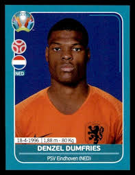 First name denzel last name dumfries nationality netherlands date of birth 18 april 1996 age 23 country of birth netherlands place of birth rotterdam. Panini Uefa Euro 2020 Preview Denzel Dumfries Netherlands No Ned14 Calcio