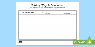 Is it healthy to store in plastic containers? Ways To Save Water Worksheet Teacher Made